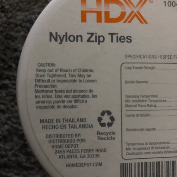 650 Pack of White Zip Ties sizes are 4in/8in/11in - Picture 7 of 8